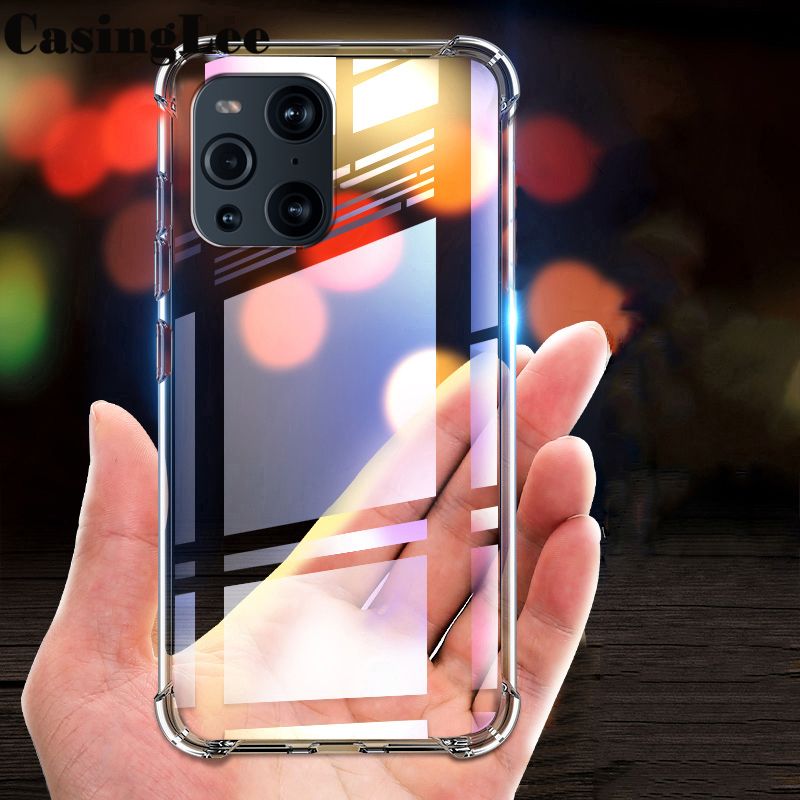Casinglee for OPPO Find X3 Pro Phone case Soft Transparent Airbag Full Protection clear Back Cover Find X3 Pro Phone case cover