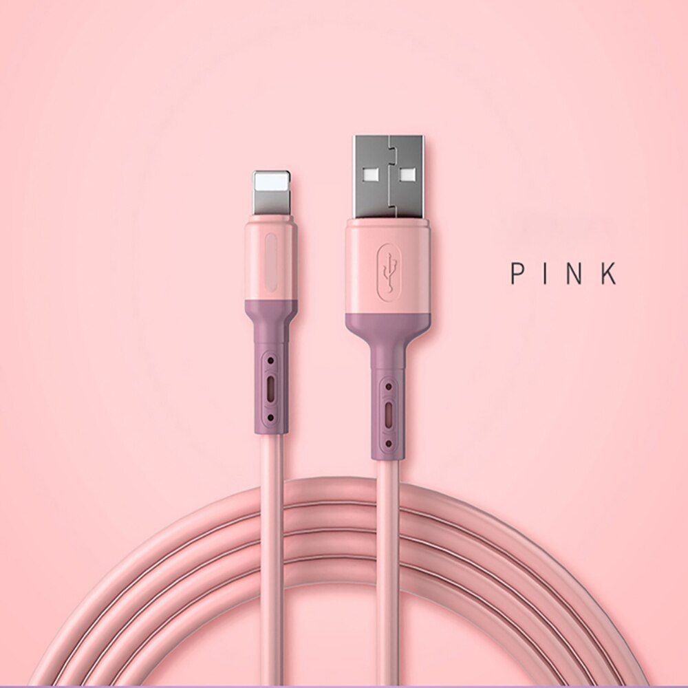 FLOVEME USB Cable For iPhone 12 11 Pro Max Type-C Micro USB Cable Fast Data Charging Charger USB Wire Cord Liquid Silicone Cable