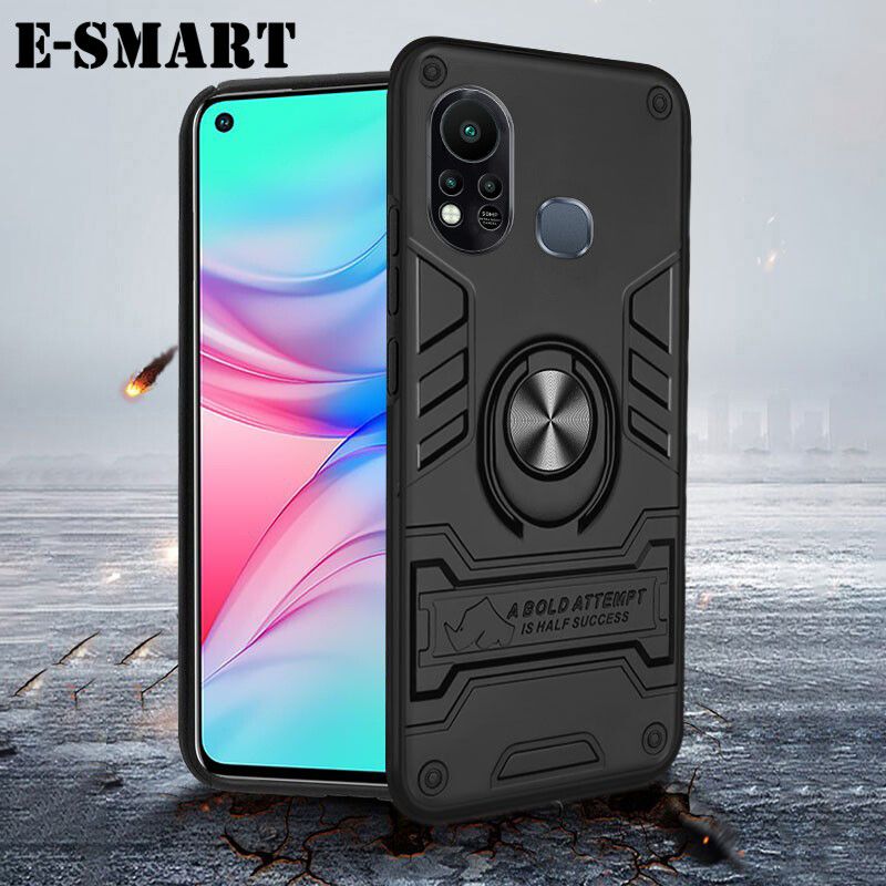 Phone Case infinix Hot 11S Back Cover Hard Armor Magnetic Holder Ring Cover For infinix Hot11S Case