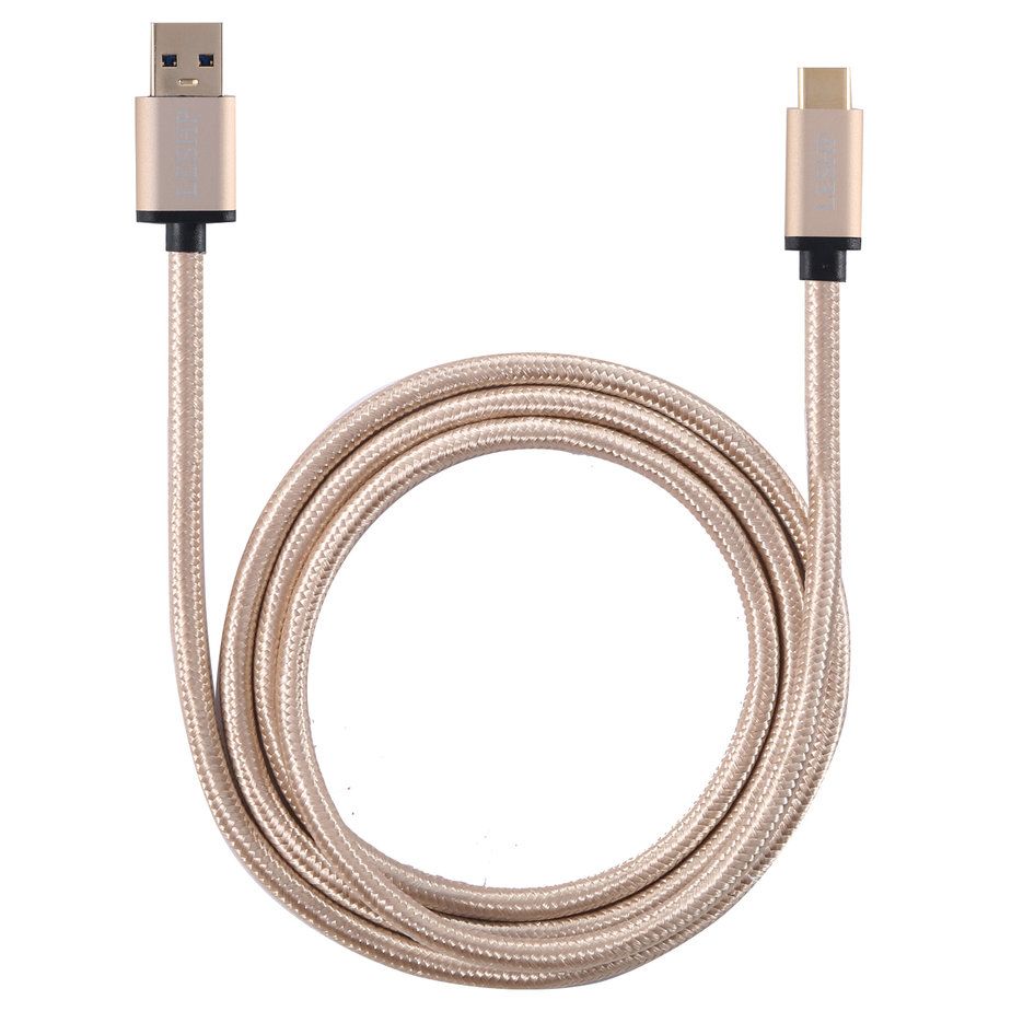 LESHP Nylon Braided Large Current USB3.0A to USB Type-C Data Charger 1M Cable