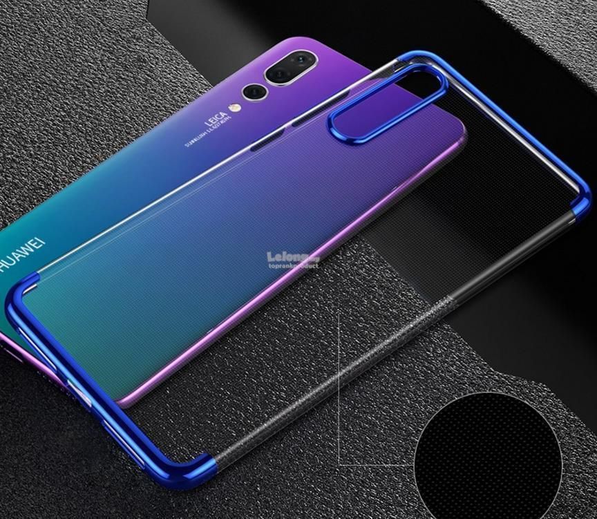 Tpu Back Cover for Huawei P20 Pro - Transparent And Blue