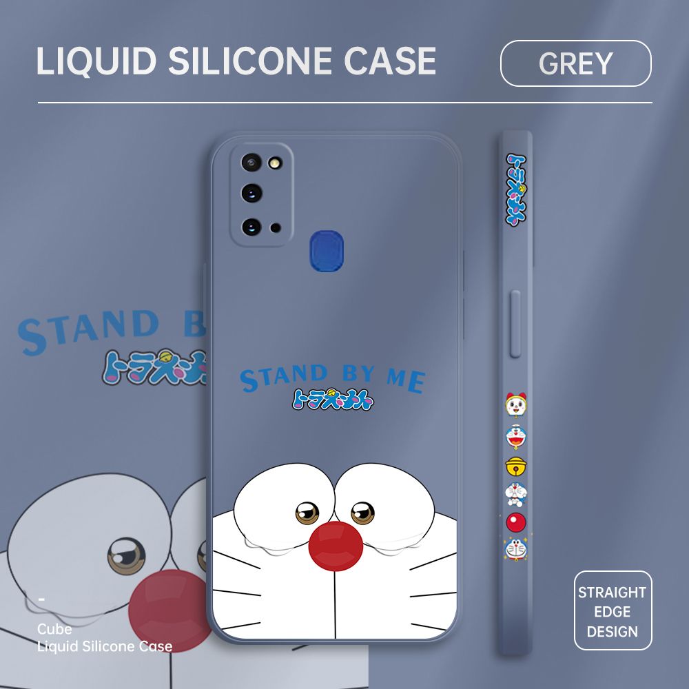 ZeroQiQi for Samsung M31 Case Cartoon Weeping Cat Phone Cover Soft Full Lens Protection Casing Ultra Thin Soft Liquid Silicone Phone Cases