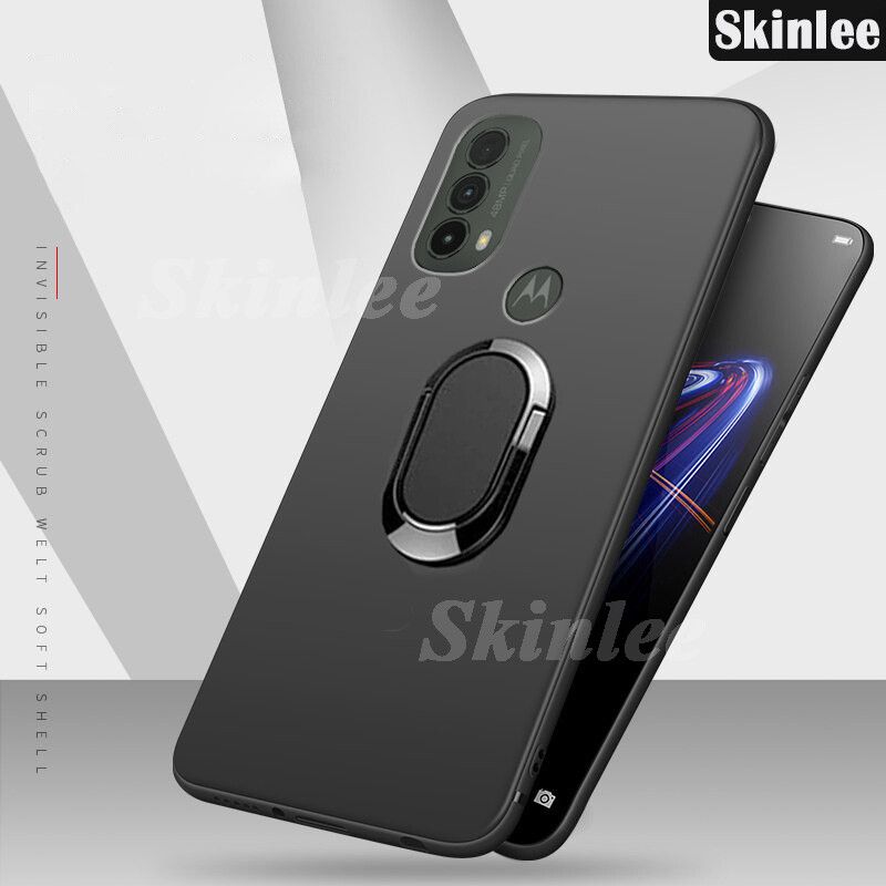 Skinlee Phone Case Motorola E30 Magnetic Stand Cover Bracket Finger Ring Cases for Moto E30 Back Cover