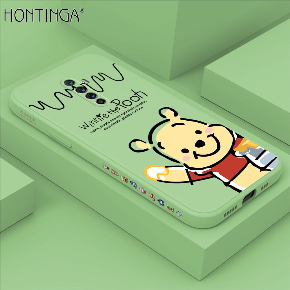 Hontinga for Realme X2 Pro Case Side Design Hello Little Bear Back Cover Soft Square Edge Pattern Liquid Silicone Trend Phone Cases