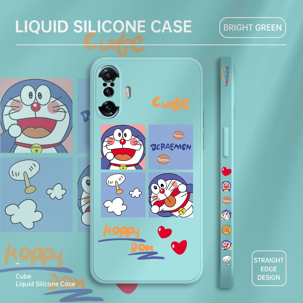 ZeroQiQi for Redmi K40 Gaming Case Cartoon Cat Phone Cover Soft Full Lens Protection Case Ultra Thin Soft Liquid Silicone Phone Case