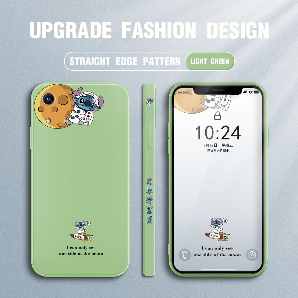 Jizetin for Huawei Y6 Pro 2019 Case Side Design Phone Cover  Astronaut Stitch Cover Square Edge Pattern Liquid Silicone Trend Case