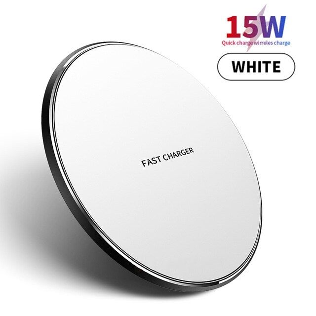 Qi Wireless Fast charger Ultra-thin Metal Pad 15W/10W Wireless Fast Charger For iPhone 12 11 XS XR Samsung S21 S20 Note 20