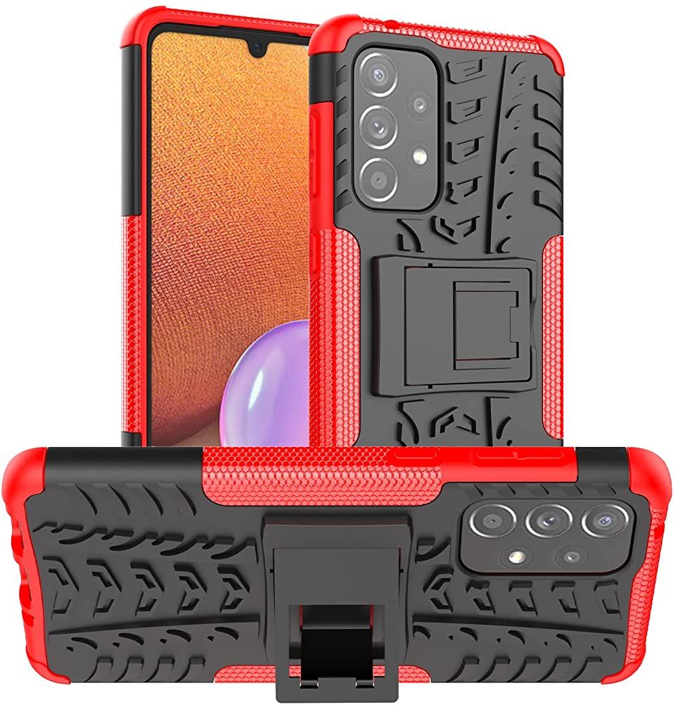 Galaxy A33 5G Case, Shockproof Hybrid Slim Dual Layer Rugged Rubber Hybrid Hard/Soft Impact Armor Defender Full Body Protective Case with Kickstand for Samsung Galaxy A33 5G