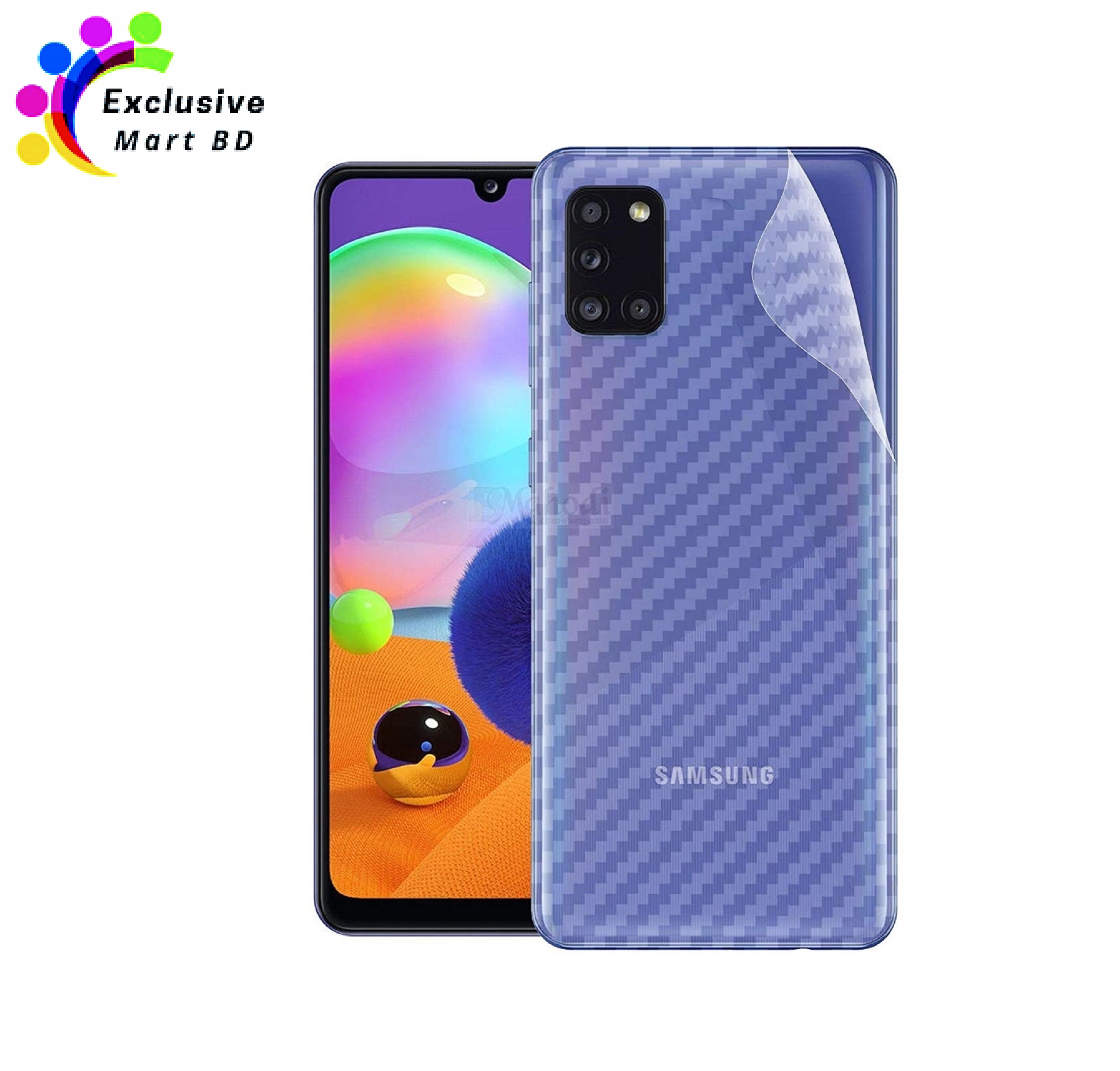 Samsung Galaxy A31 Carbon Fiber Sticker Vinyl Back Poly Skin Protector