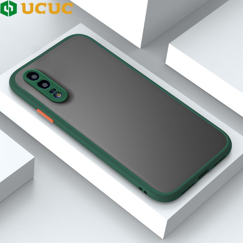 UCUC for Huawei P20 Back Cover Colour Frosted Transparent Hard Phone Case Thin Shockproof Full Cover Camera Protect Case