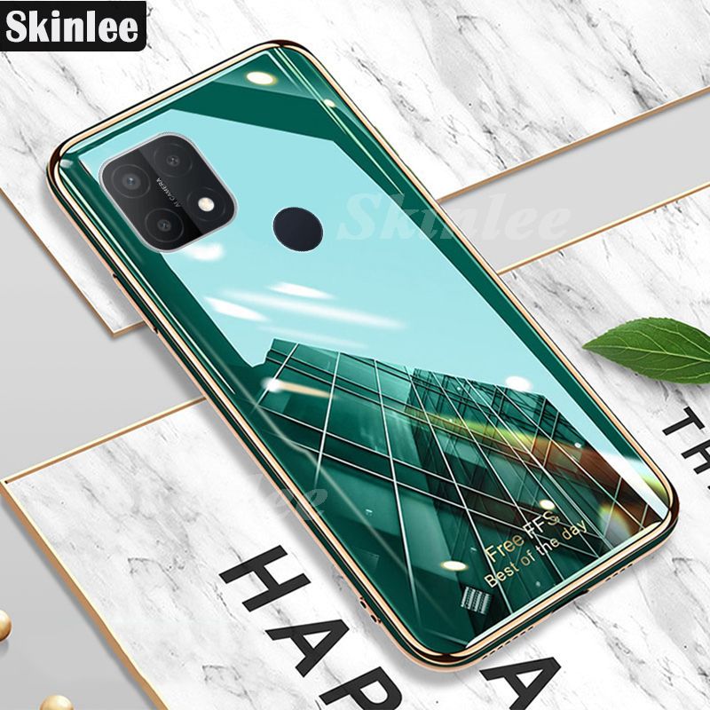 Phone Back Cover For Realme C21 Silicone Soft Case Electroplated Avocado Green Glitter Full Protector Phone Cases Realme C21 Case