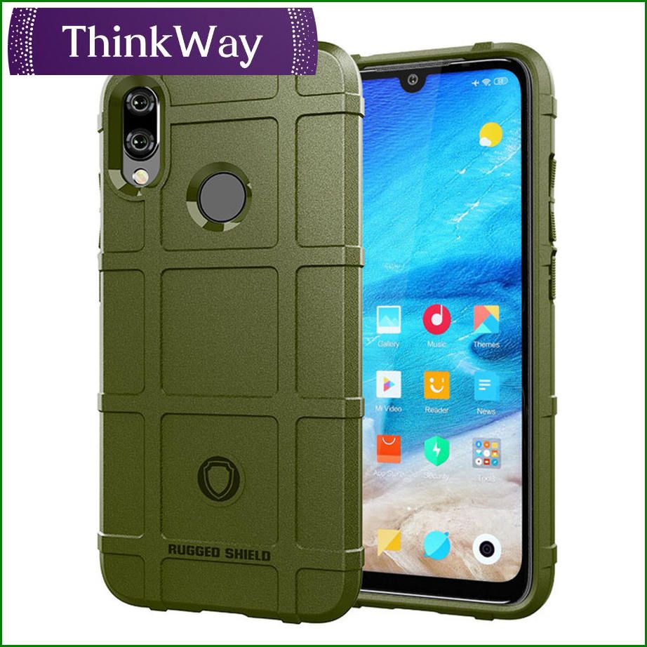 Rugged Shield Square Grid Texture TPU Cell Phone Shell For Mi 8 & Mi 6X/ Mi A2