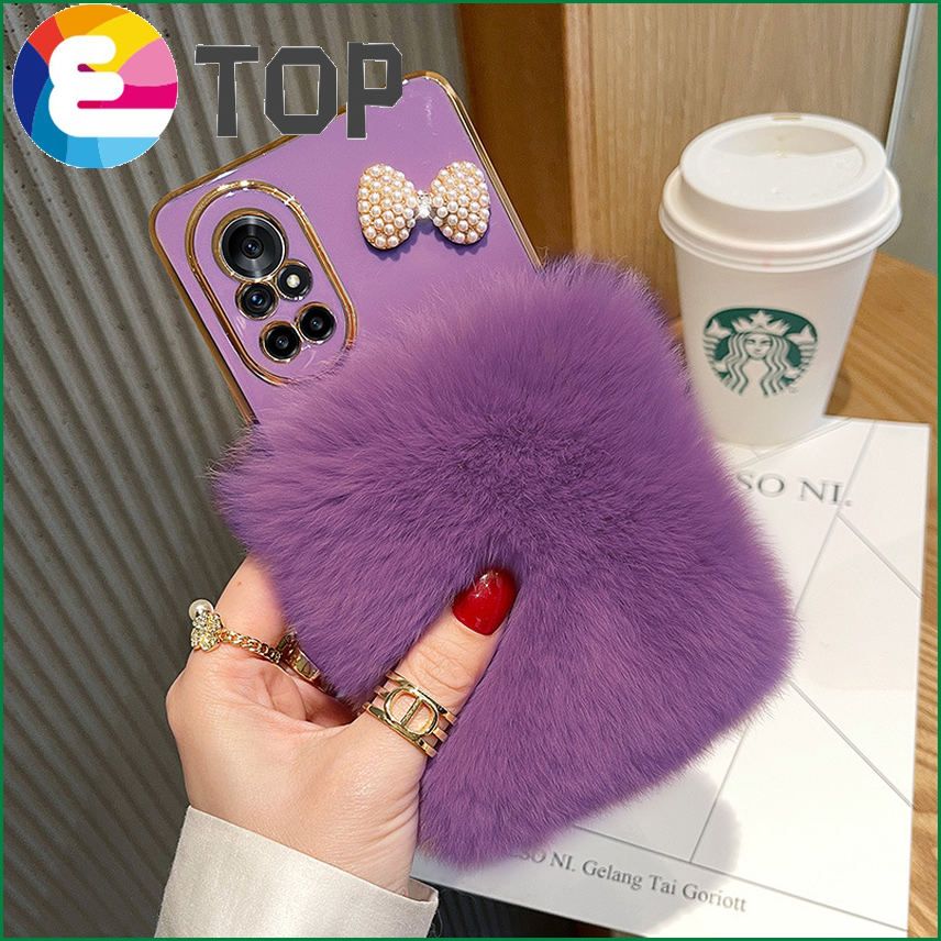 Suitable for Huawei nova8 mobile phone shell new nova7pro mobile phone set cartoon cute butterfly nova9 fluff