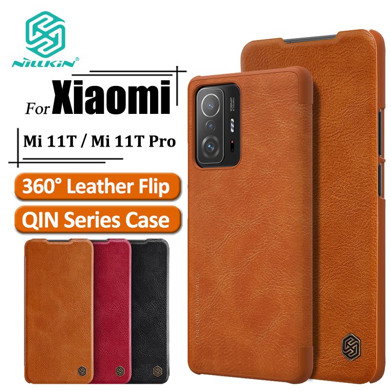 Nillkin Flip Leather Case for Xiaomi Mi 11T / Mi 11T Pro Phone Cases Luxury wallet Business Style with Card Slot Phone Bags Back Cover