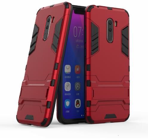 Xiaomii Poco F1 Armor Shockproof Phone Back Cover - Red