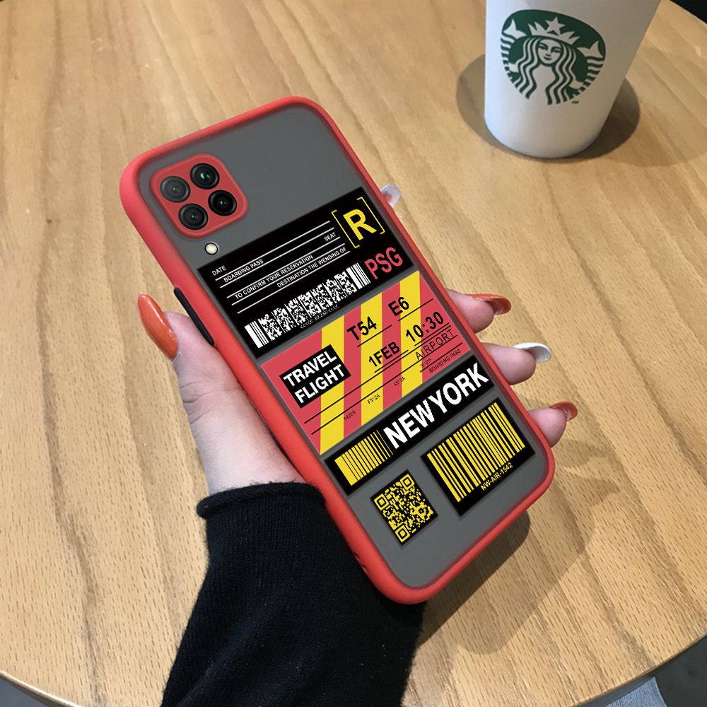 Jizetin for Huawei Nova 7i Back Cover Stripe Air Ticket Mobile Phone Case Ultra Thin Full Lens Protection Phone Case for Boy