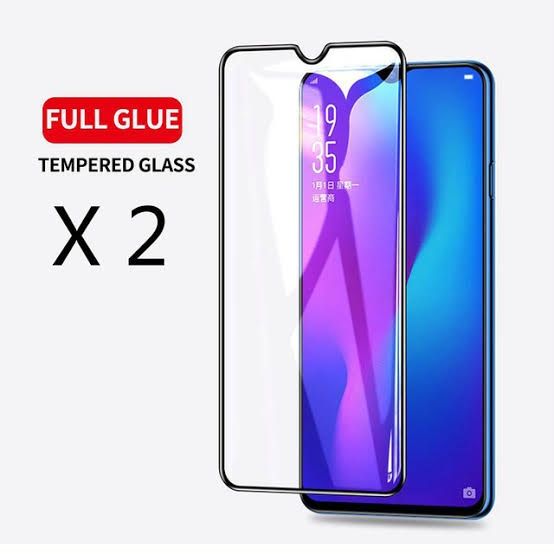 3 in one combo offer, 9D, 5D, 11D, 21D, 9H OG fully curved Tempered Glass Screen Protector + Camera lense protector + back hydrogel gell poly for Realme X2