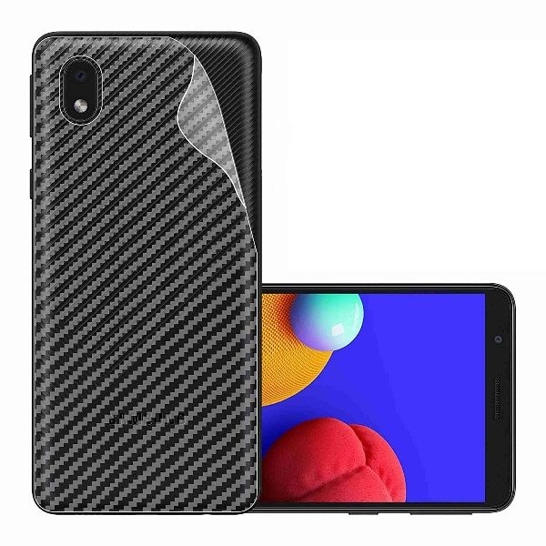 For Samsung Galaxy M01 Core Transparent 3D Carbon Fiber Back Skin Rear Screen Guard Protector Sticker