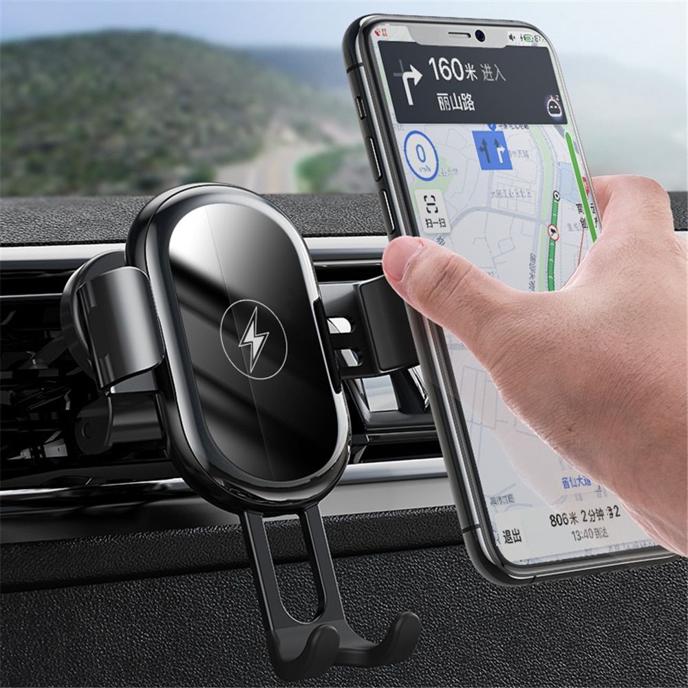 ROCK 15W Qi Wireless Charger Car Holder for iPhone 11 Pro Samsung XiaoIntelligent Infrared Air Vent Mount Car Phone Holder