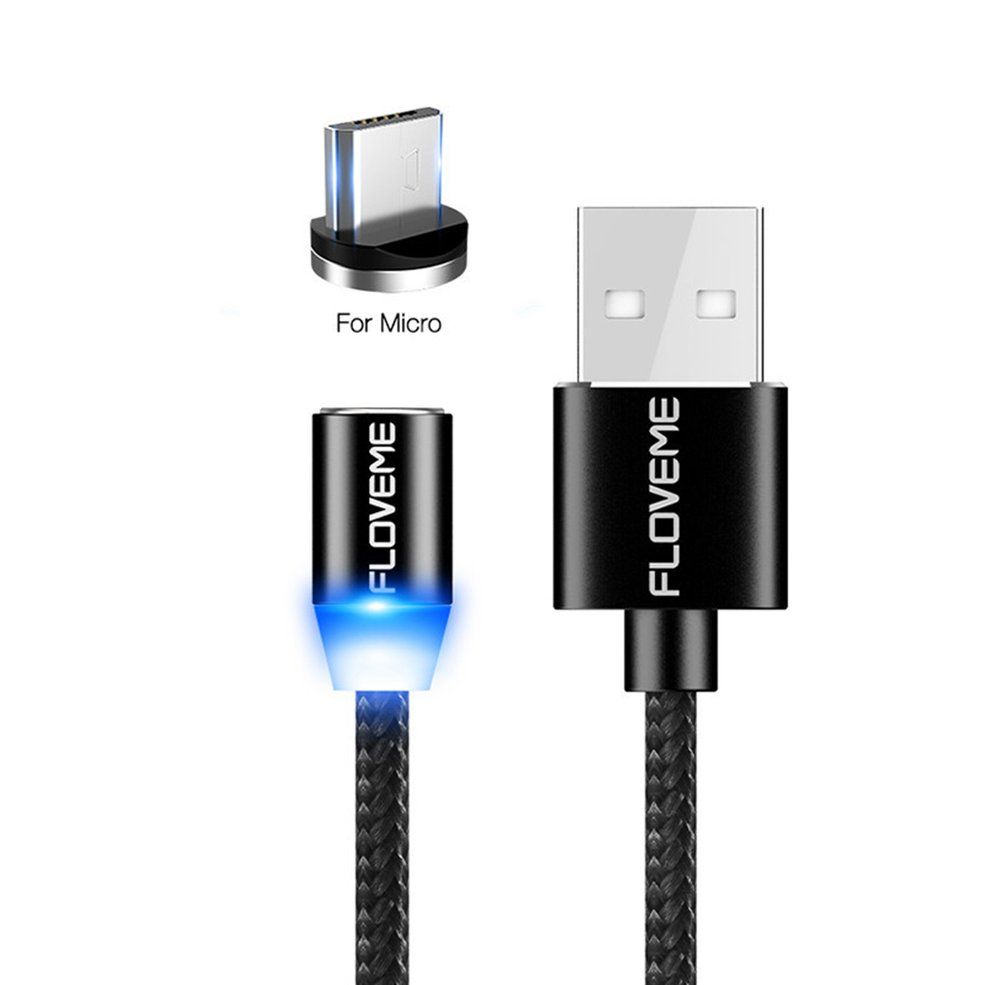 MA LED Indicator Magnetic Charging Cable Light USB Charging Cable For Micro