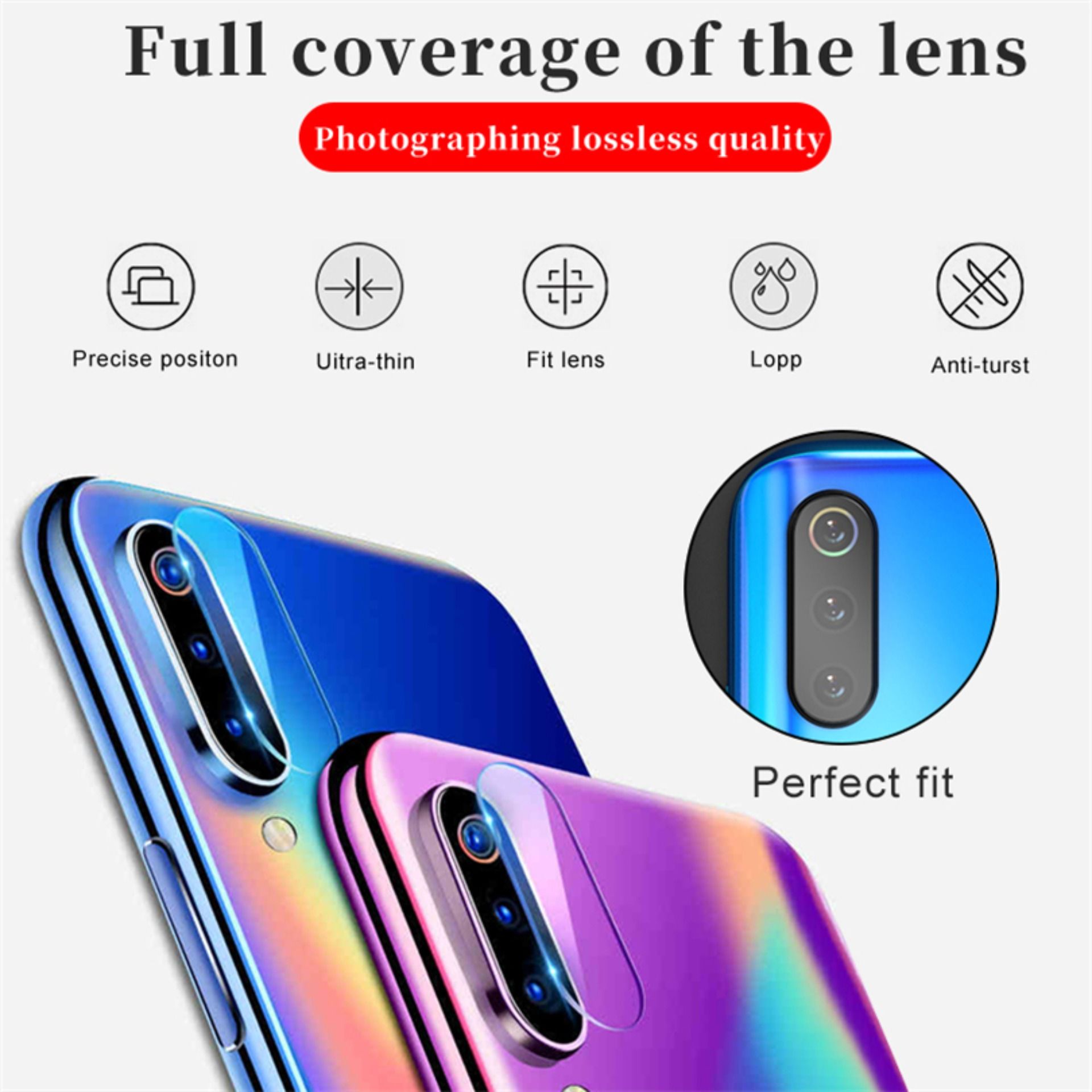 Samsung M40/A60 Back Camera Tempered Glass