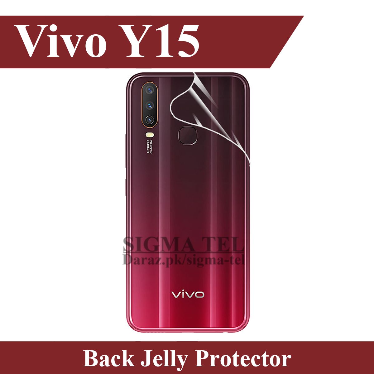Vivo Y11 Premium Hydrogel Clear Back Poly Sticker