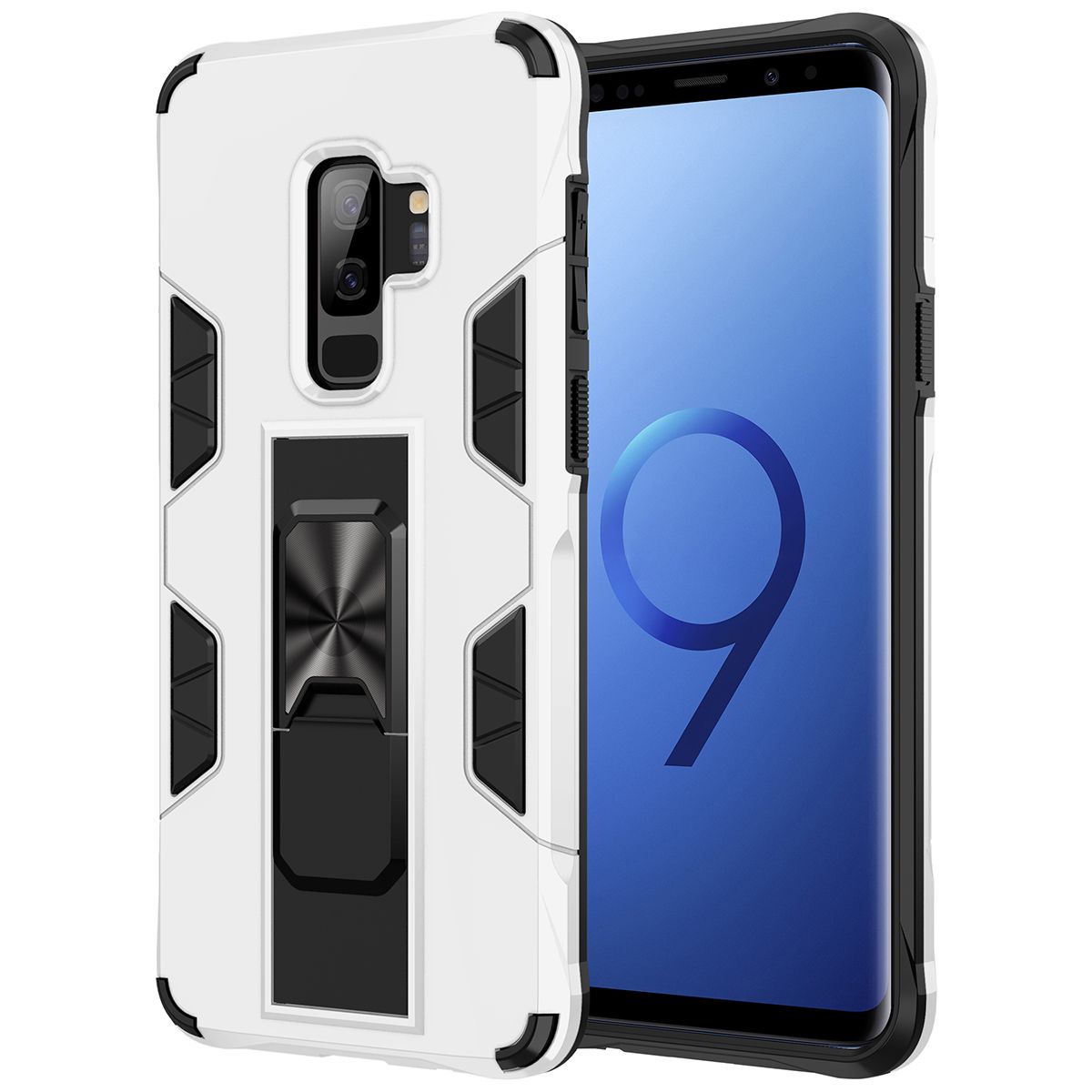 For Samsung Galaxy S9 Phone Case Armor Magentic Ring Car Holder Cover