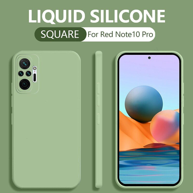 Square  Silicone Phone Case For Xiaomi Redmi Note 10 9 9 8 Pro 10S 9S Poco F3 X3 NFC 10 10T 11 Lite Ultra Slim Soft Cover
