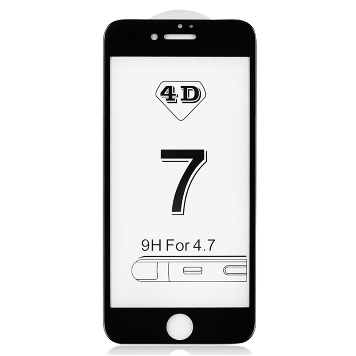 Dazzle Colour 4D Full Cover Tempered Glass Screen Protector - Black