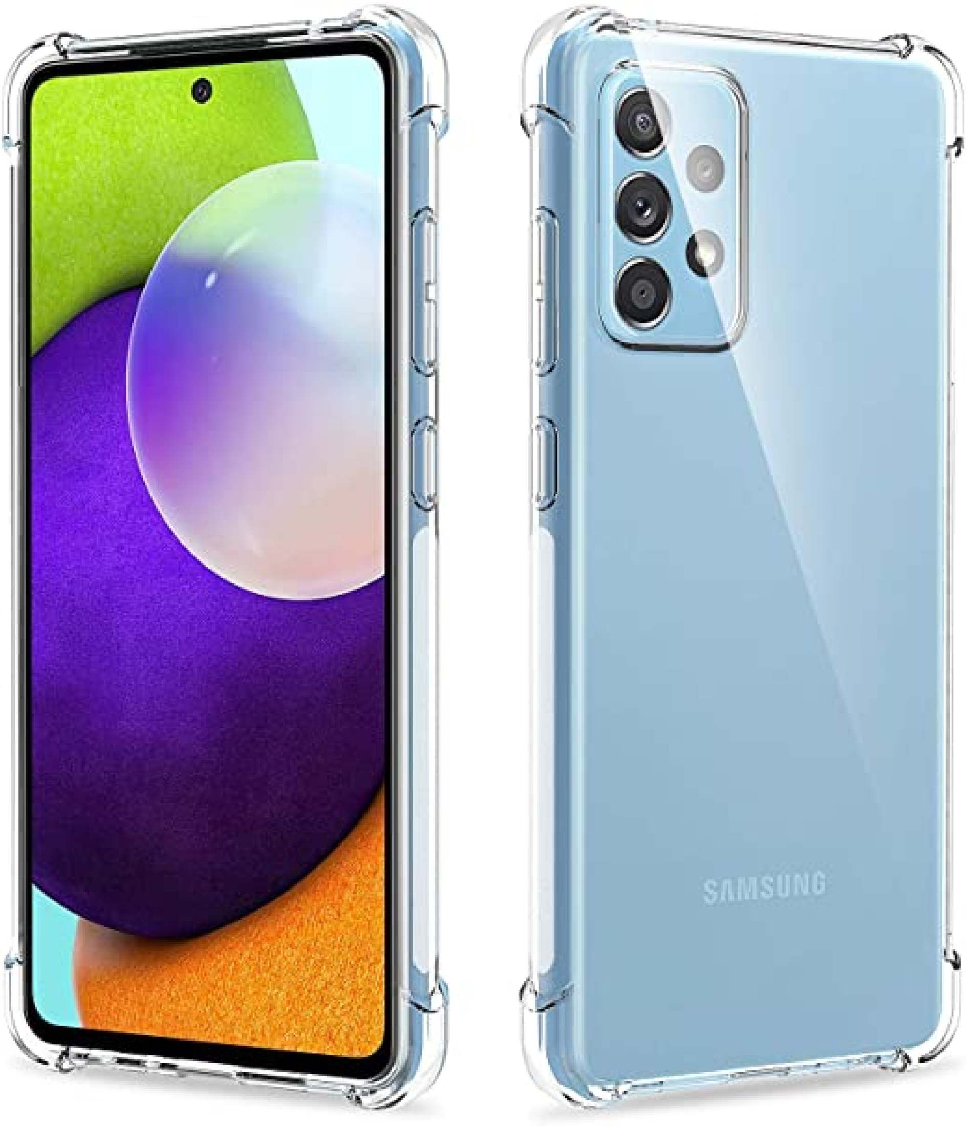 Soft Silicon transparent bumper clear case back cover For Samsung Galaxy A52
