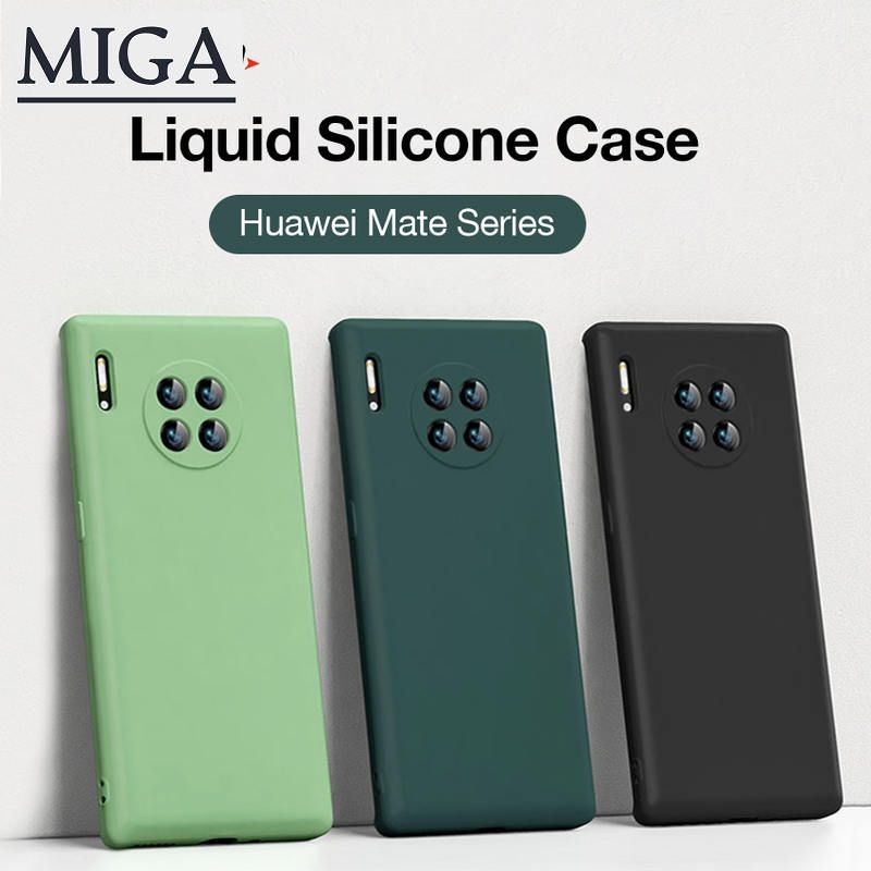 Sanptoch Liquid Silicone Shockproof Phone Case For Huawei Mate 30 20 Pro Ultra thin Back Cover For Mate30 Pro Full Camera Protective Casing