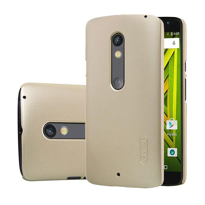 Super Frosted Shield Back Cover For MOTO X Play - Golden