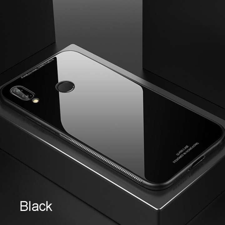 For Redmi Y3 Back Cover Glass Case Black.