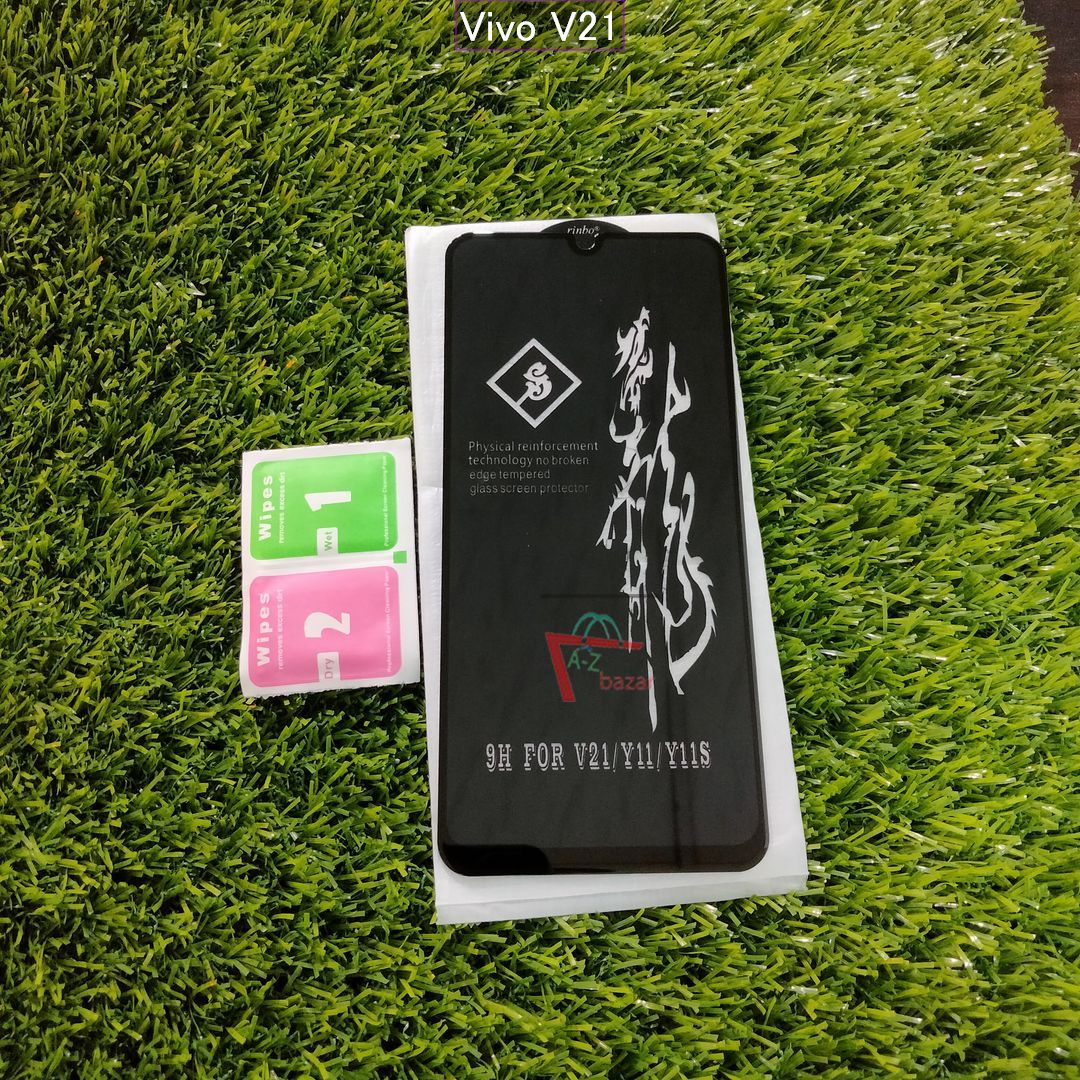 For Vivo V21 - Rinbo 6D Full Cover Glass HD Clear Scratchproof Tempered Glass Screen Protector