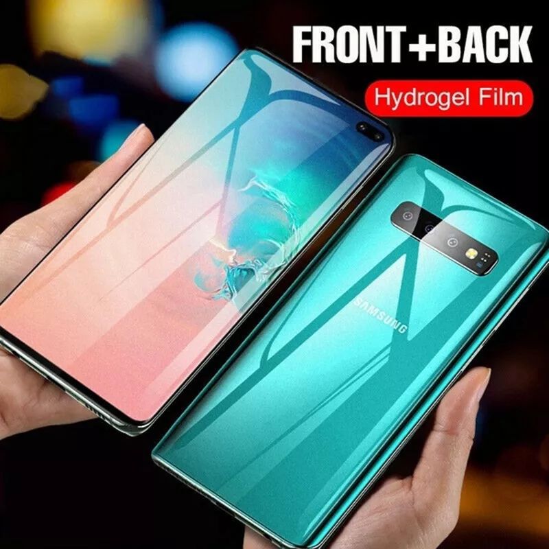 Front+Back 3D Full Cover Screen Protector TPU Film For Samsung Galaxy S10 Plus / S10+ Soft Hydrogel Film (Not Glass)