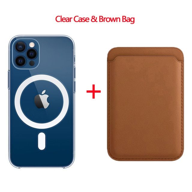 For Magsafe Magnetic Wireless Charging Case For iPhone 11 13 12 Pro MAX mini XR XS Magnetic Card Holder wallet Shockproof Cover