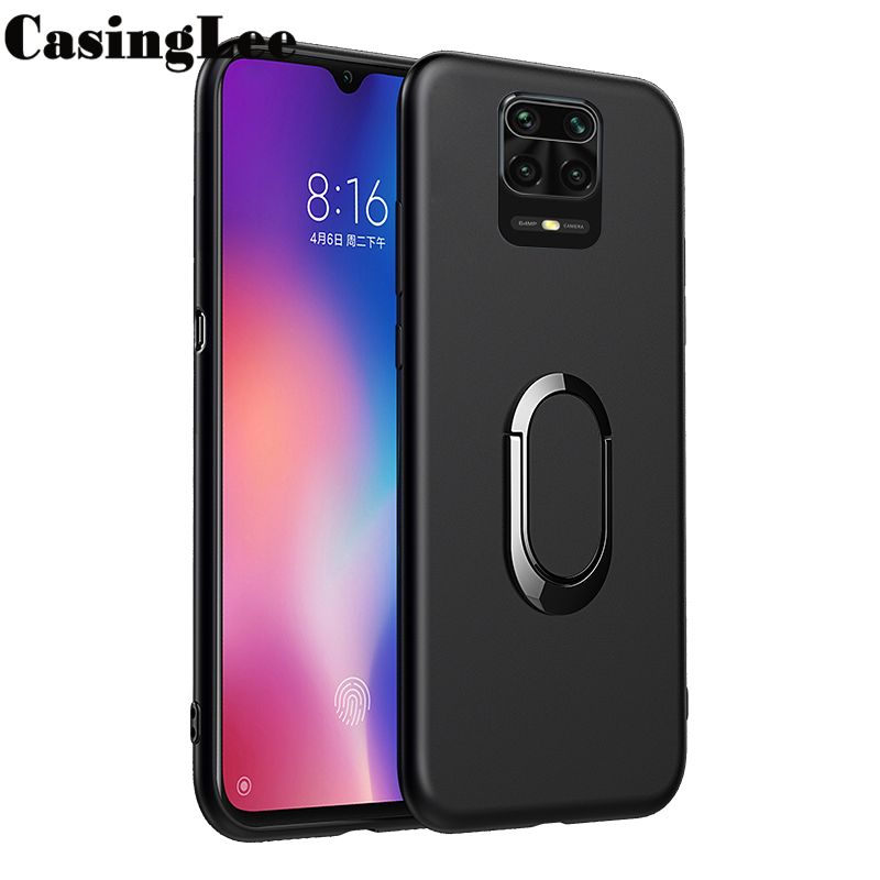 Protect Cover For Redmi Note 9S / Redmi Note 9 Pro Soft matte Case full Protector Shockproof Car Magnetic Holder Ring Back Cover Mi Redmi Note 9 Pro / Redmi Note 9S Phone Cases