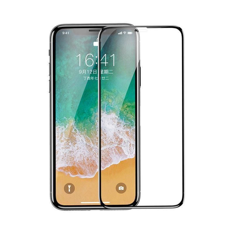 BASEUS 4D Curved 9H Tempered Glass Full Screen Protector For iPhone XR