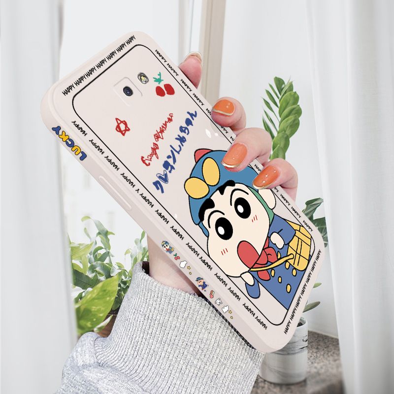 AMORVOR for Samsung Galaxy J5 Prime Back Cover Cartoon Shin-chan Action Kamen Side design Soft Case Liquid Silicone Phone Cases