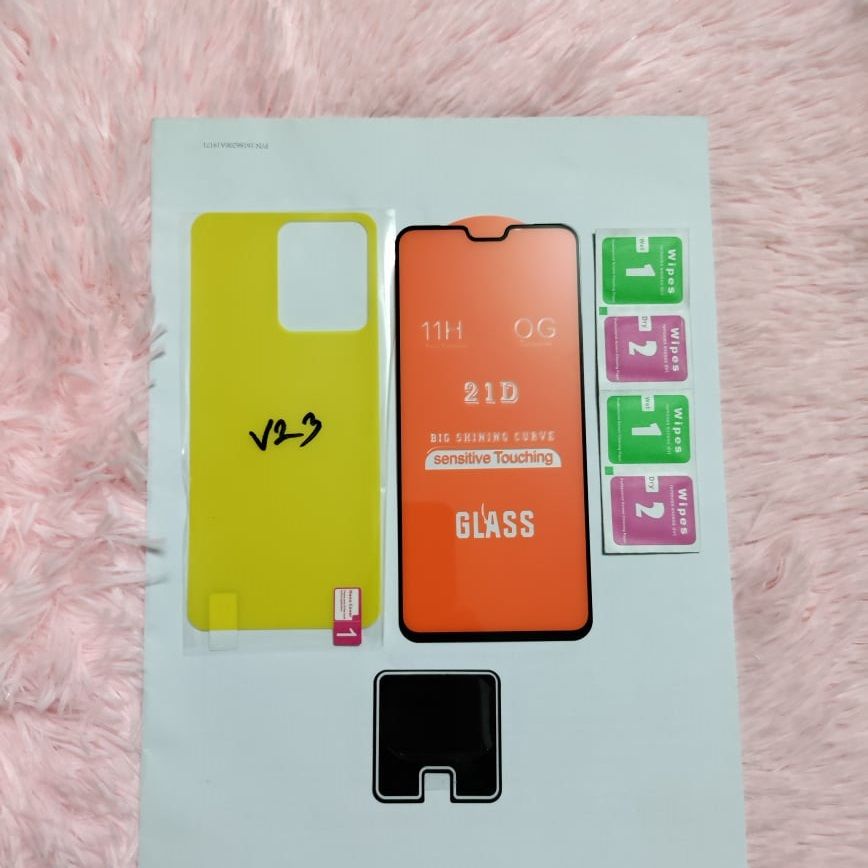 Vivo V23 5G Combo Pack 3 in 1 (Screen Protector, Camera Glass & Back Transparent Poly)