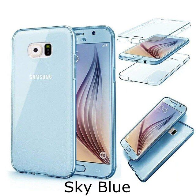 Clear Case for Samsung Galaxy A6 A7 A8 Plus 2018 A10 A30 A50 A40 A20E A30S S6 S7 edge S10 S10E S8 s9 J4 J6 A3 A5 Full Body Cover
