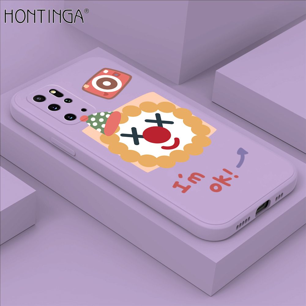 Hontinga for Samsung S20 Plus Case New Cartoon Joker Phone Case Phone Case Soft Square Edge Silicone Cases Full Lens Cover Shockproof Protection Cover