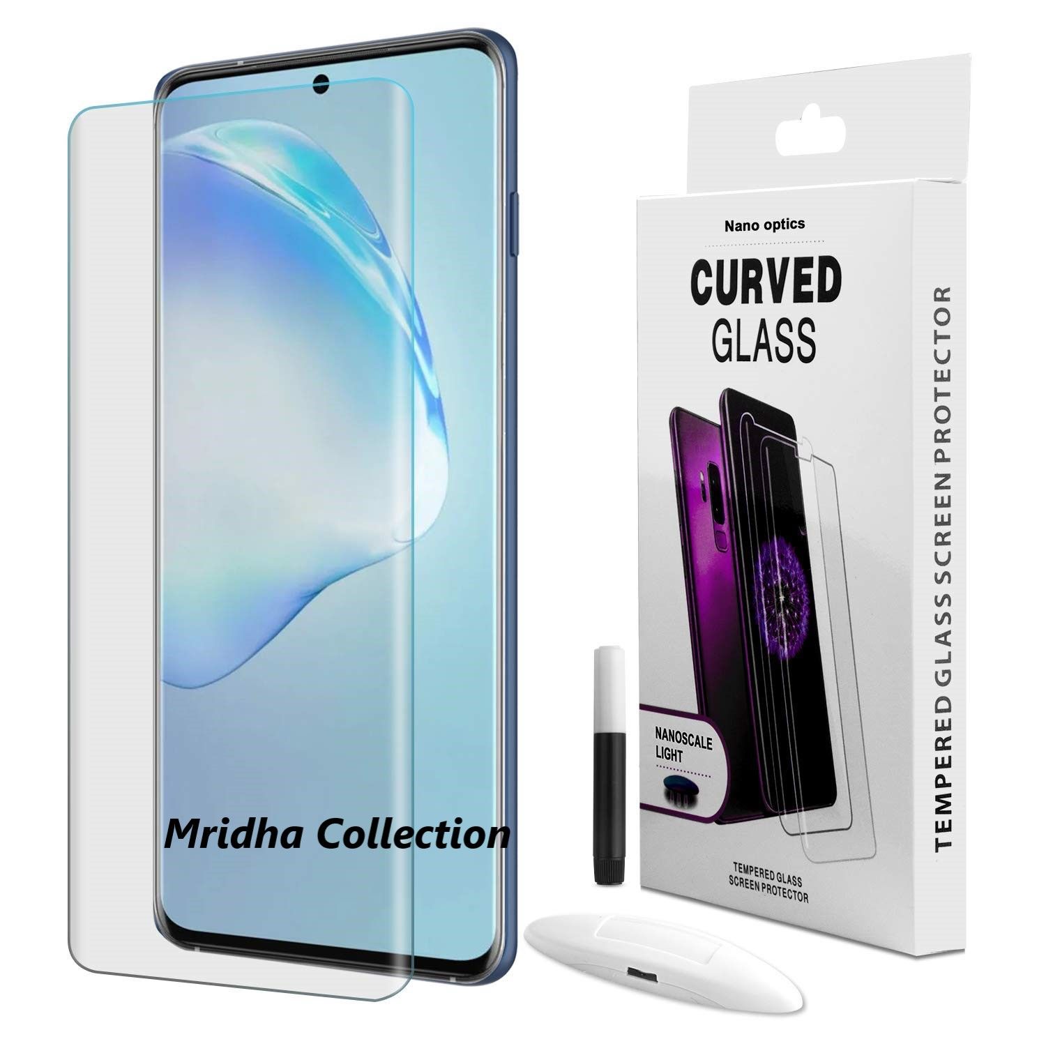 Samsung Galaxy S20+ (A+ GRADE) UV Tempered Glass Screen Protector Curved with Liquid Glue and UV Light -Transparent Clear