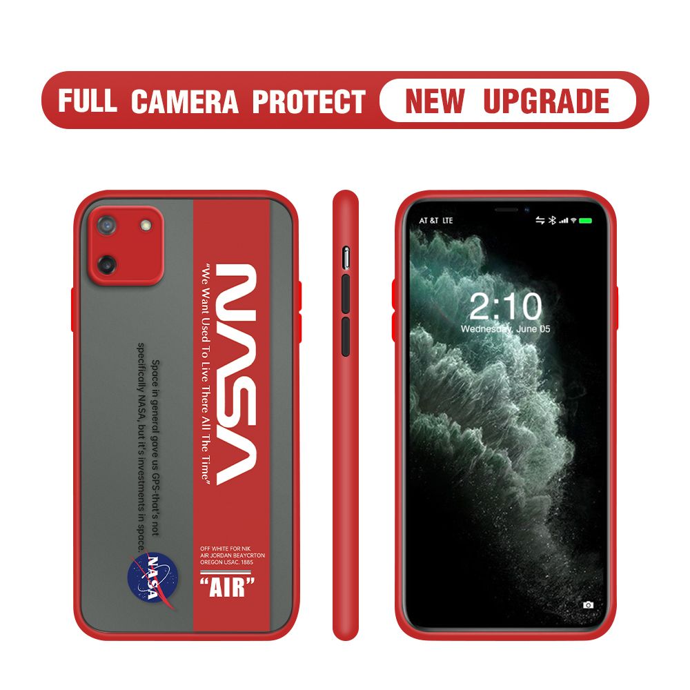 Hontinga for Realme C11 Case Astronaut Space Logo Cases Edge Frosted Transparent Phone Cover