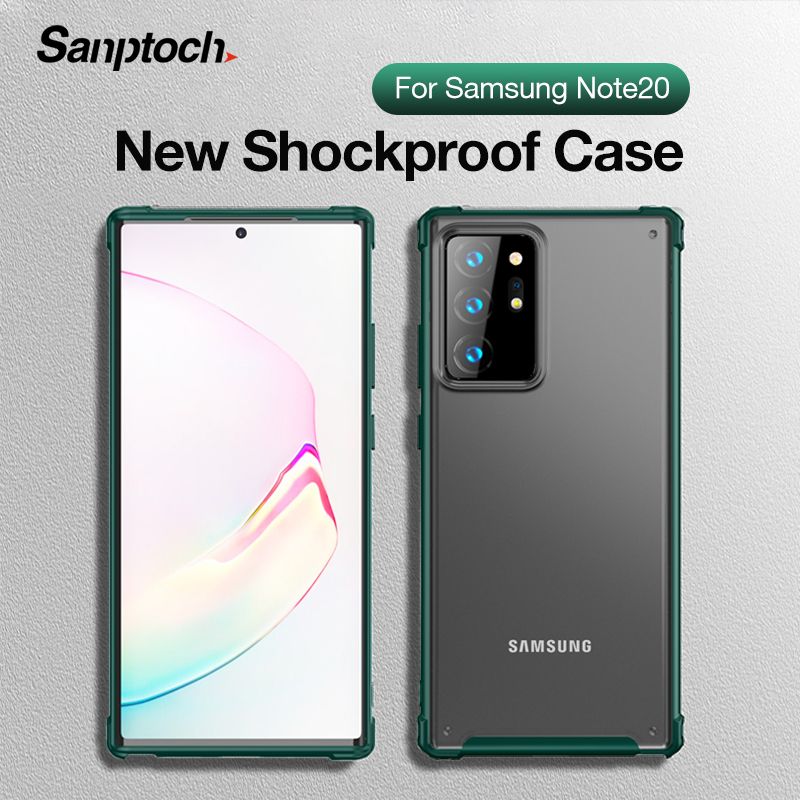 Frosted Shockproof Phone Case For Samsung Galaxy Note 20 Ultra 5G Matte Transparent Back Cover For Samsung Note20 Anti-Fingerprint Protective Casing