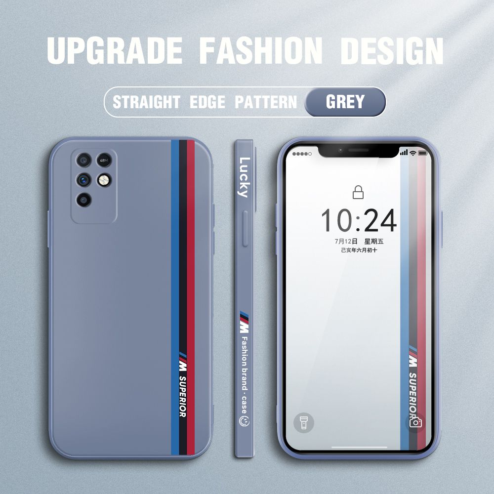 Jizetin for Infinix Note 10 Back Cover Simple Graffiti Track Side DesignSilicone Phone Case Square Camera Protective Phone Cases