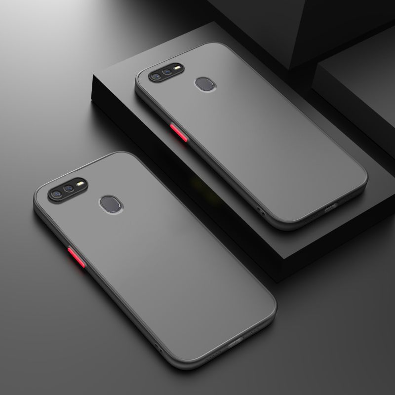 For OPPO A7 Back Cover [Camera Lens Protection] Luxury Translucent Matte Protective Case Soft Silicone Bumper Shockproof Mobile Phone Cases