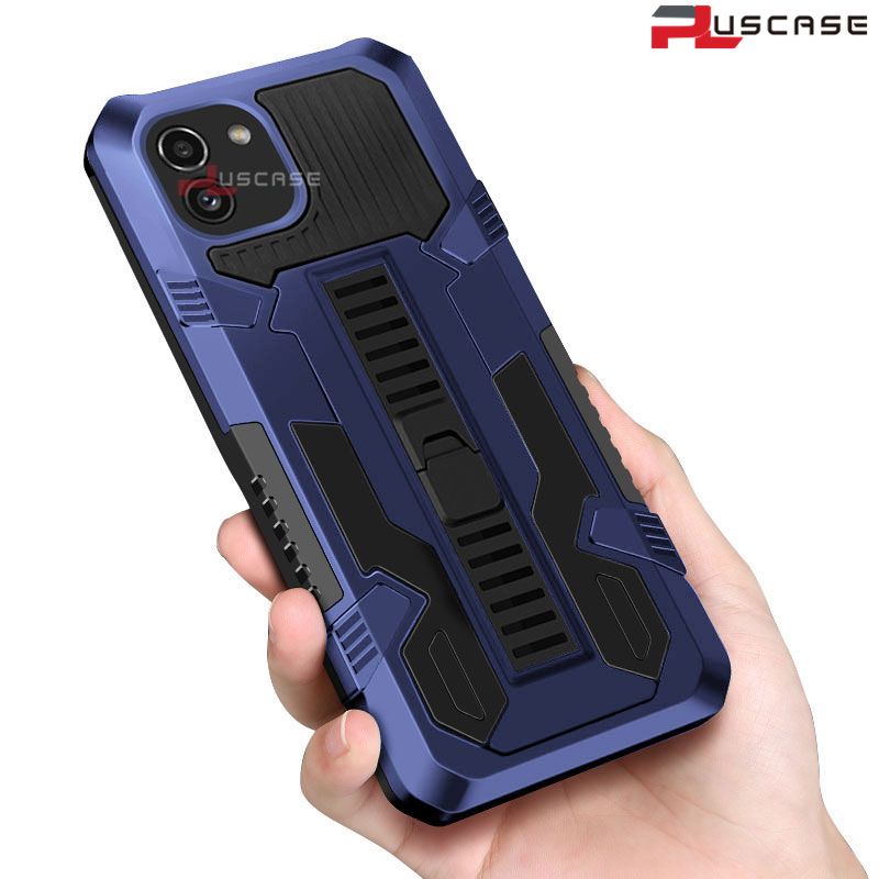 PlusCase for Samsung Galaxy A03 Armor Case Stand Ring Hard Shockproof Matte Foldable Invisible Kickstand Casing
