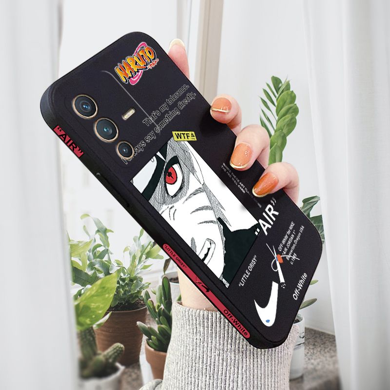 AMORVOR for Vivo V23 5G Back Cover Anime Uzumaki Naruto Side design Soft Case Liquid Silicone Phone Cases