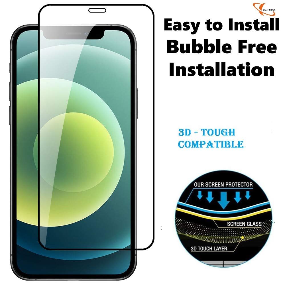 Apple_iPhone 12  Tempered  Glass Screen Protector Gorilla Transparent 6D/9D/11D-Black